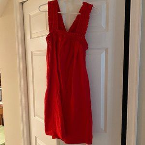 Everlane smocked linen dress